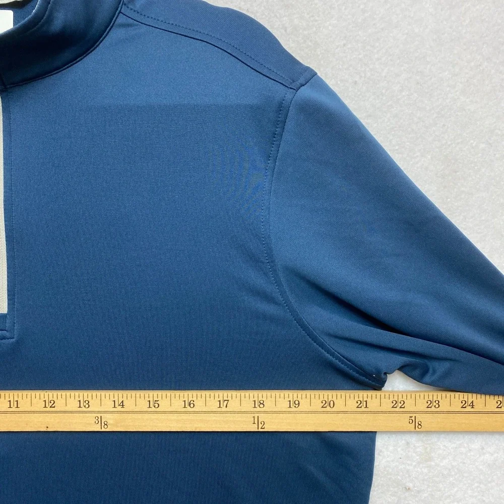 Linksoul LS4156 Pullover Mens Medium Blue Quarter Zip Long Sleeve Performance
